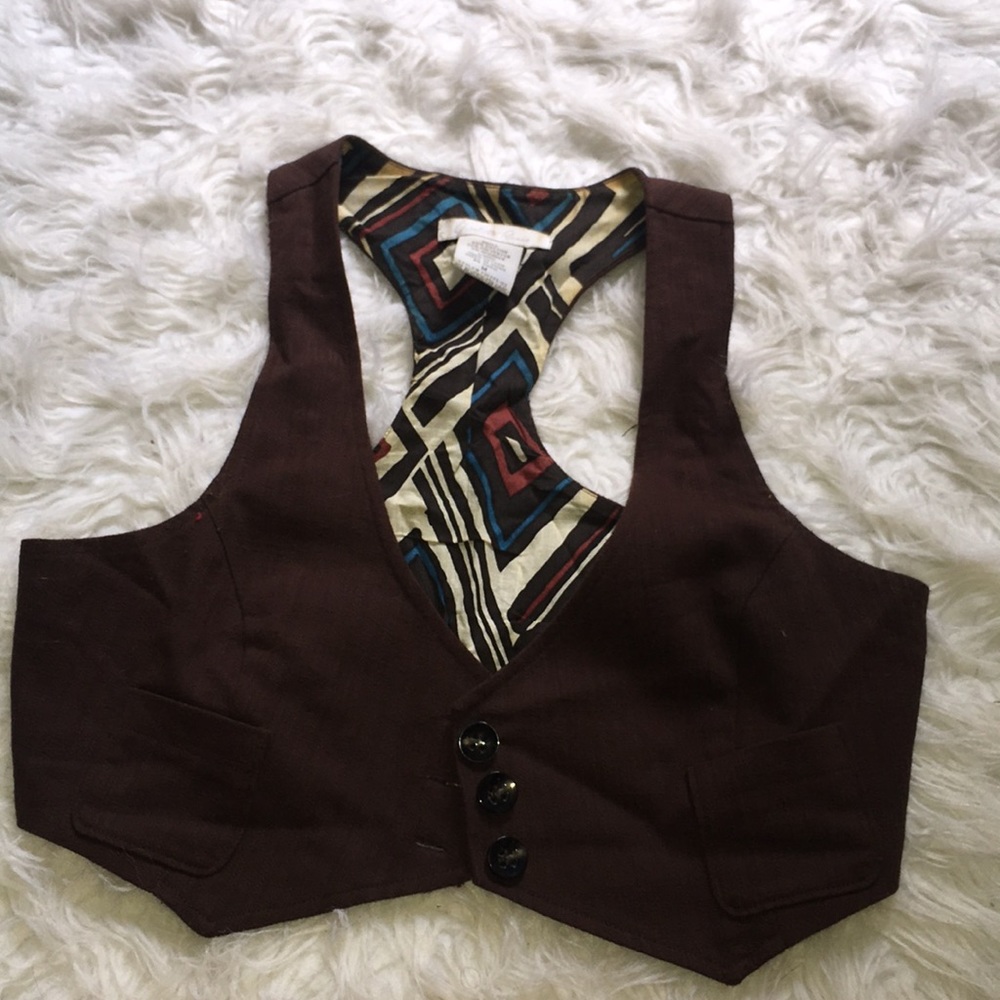 CHARLOTTE RUSSE BROWN VEST